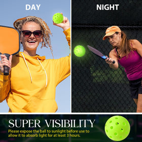 Tradder luminous baseball yellow glow ideal for low-light drills