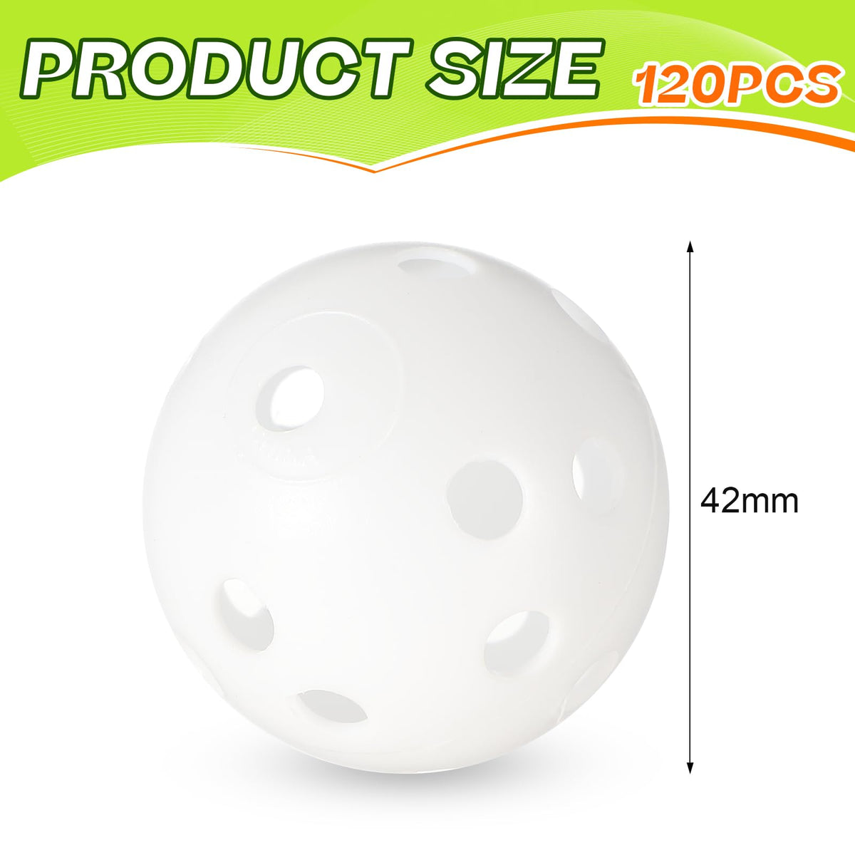 Tradder 42mm training golf balls for indoor and outdoor practice