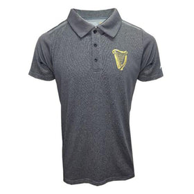 Traditional Craft Guinness Harp Polo Shirt front view, ideal for on-course golf wear.