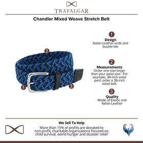 Trafalgar Chandler belt ends in premium leather for durability and polish.
