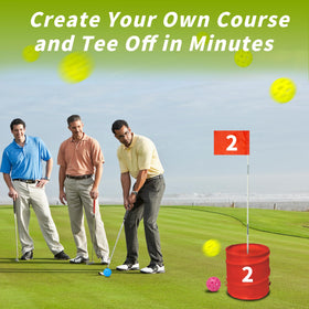 TrailMlix golf bucket yard game assembly in minutes for instant fun