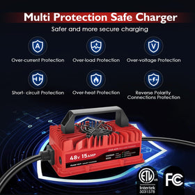 TRAMROOT 15A charger IP67 aluminum body resists weather and dust.