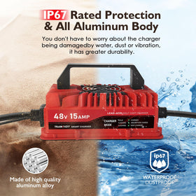 TRAMROOT 15A charger six-layer protections guard against faults.