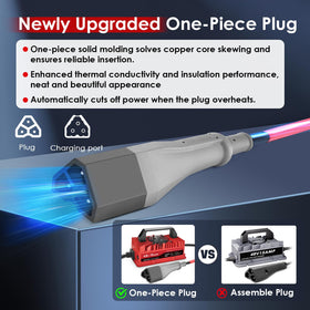 TRAMROOT 15A charger triangle plug close-up for reliable connection.
