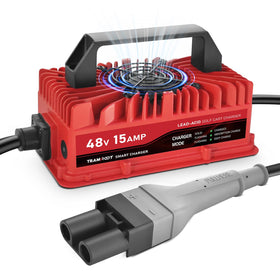 TRAMROOT 15 Amp charger front view for quick installation and reliable charging.