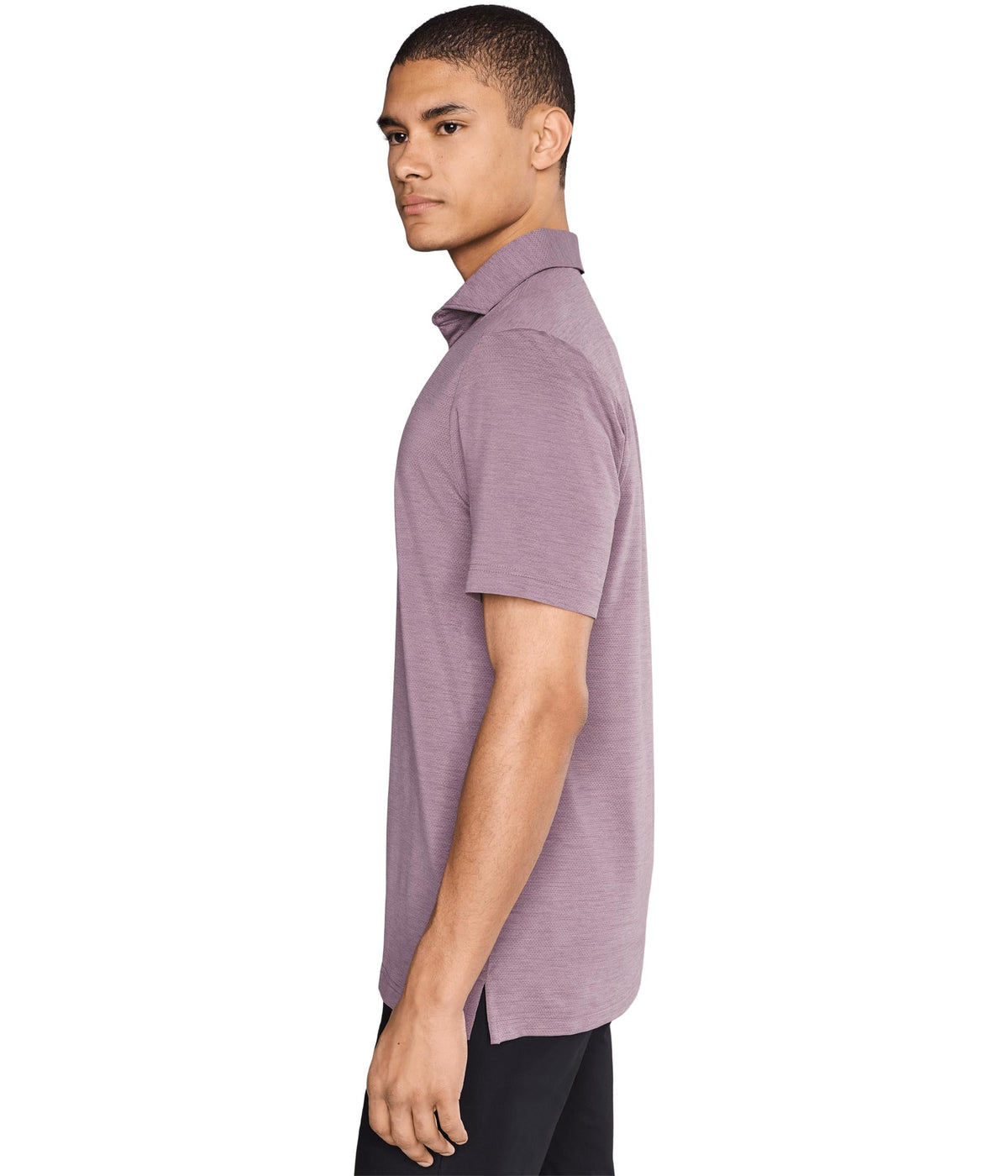 TravisMathew Heater Active Polo left chest branding adds subtle premium flair