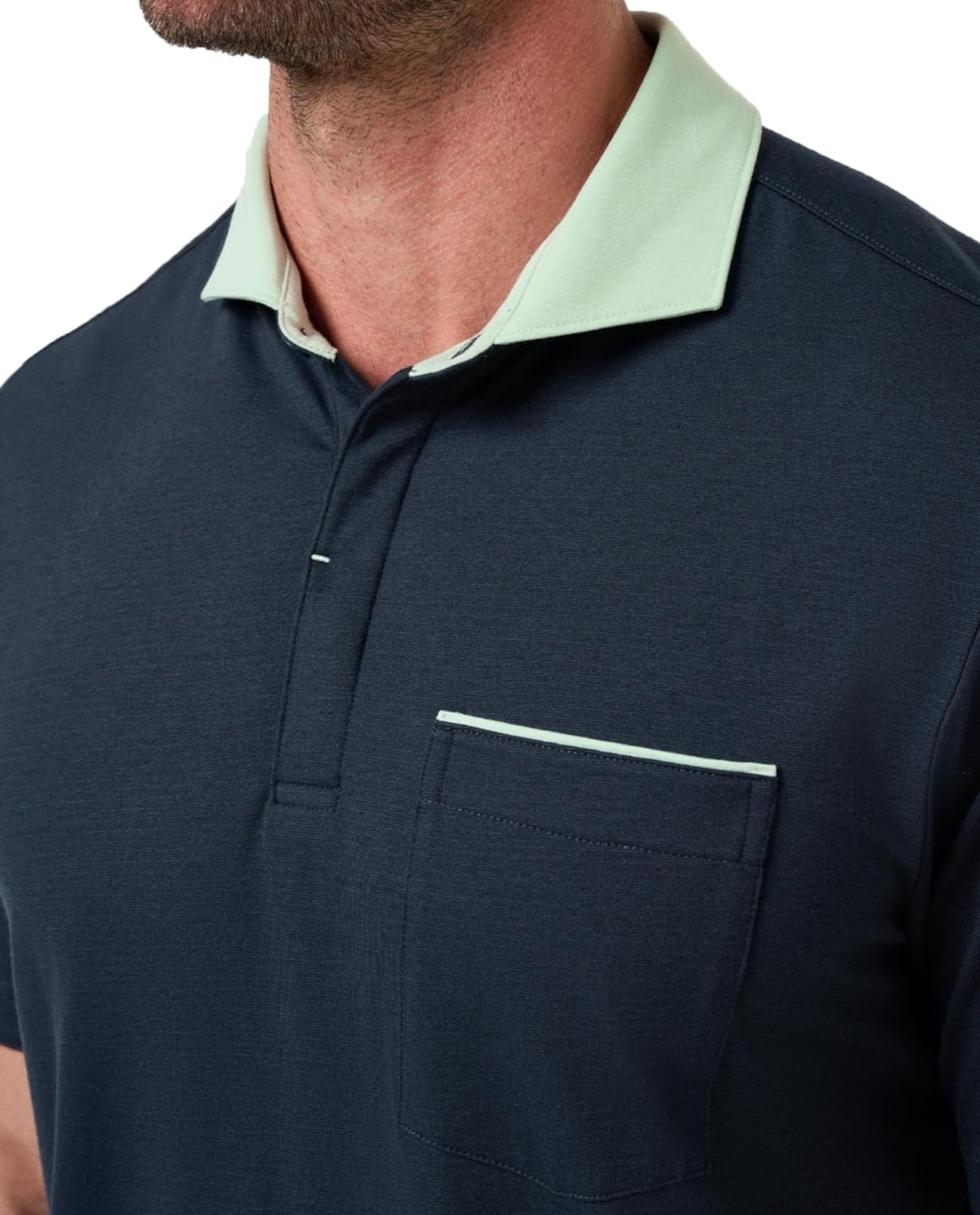 TravisMathew Fairway to Heaven fabric detail, quality texture and subtle finish.