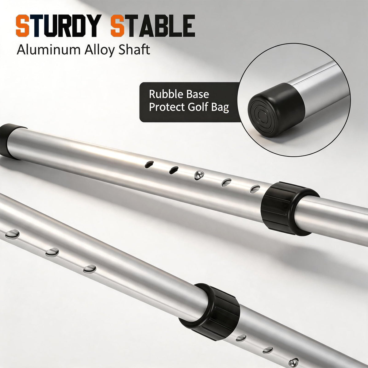 Treasdamic aluminum pole with secure assembly for travel protection