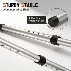 Treasdamic aluminum pole with secure assembly for travel protection