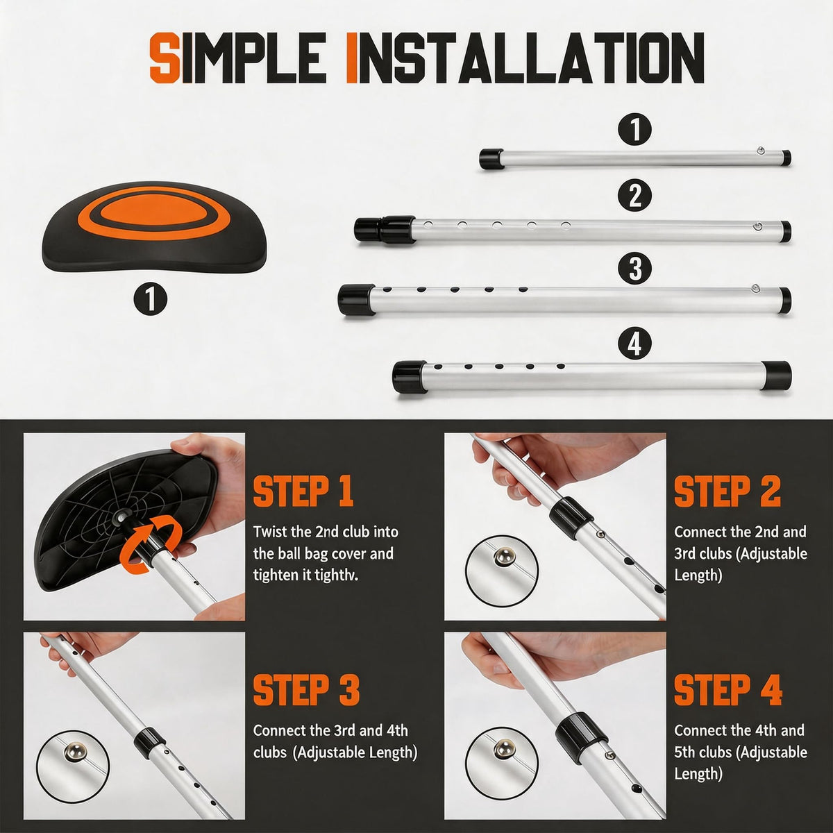Treasdamic easy lock mechanism for quick and secure setup