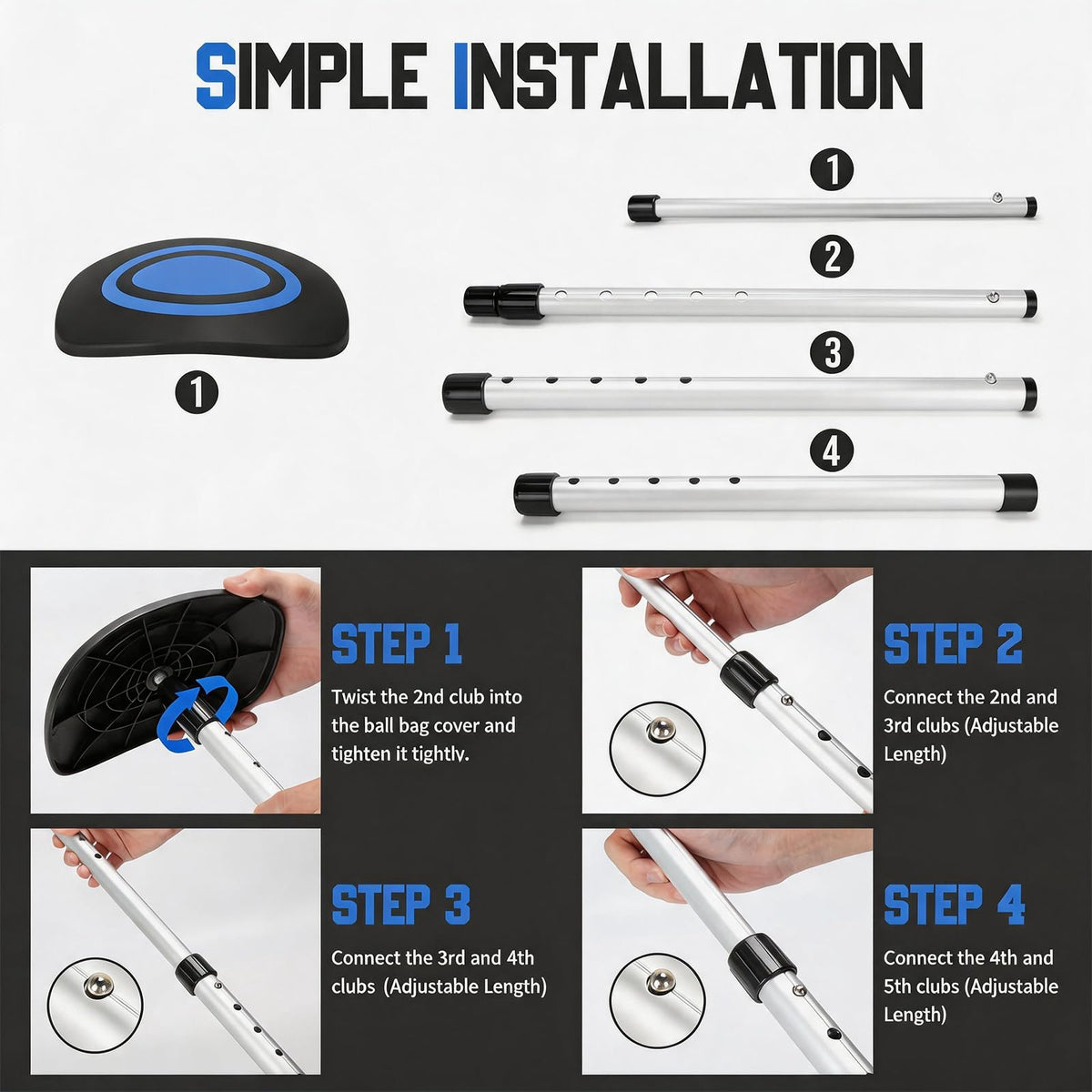 Treasdamic quick lock clamp allows easy length adjustments on the go