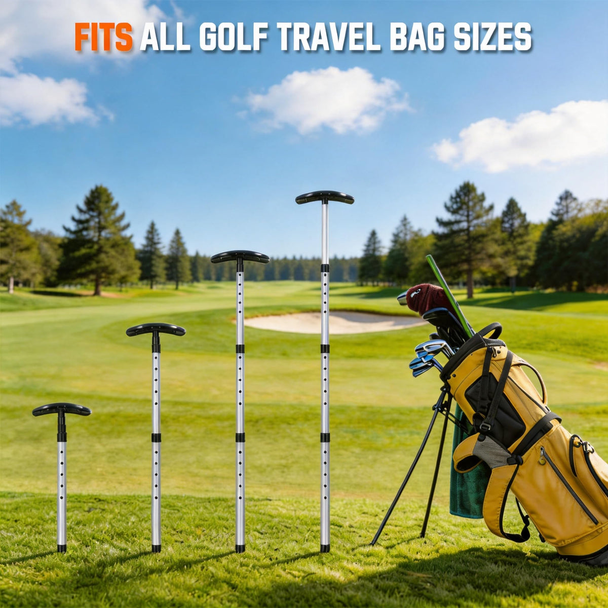 Treasdamic compatibility with wheeled golf bags for versatile protection