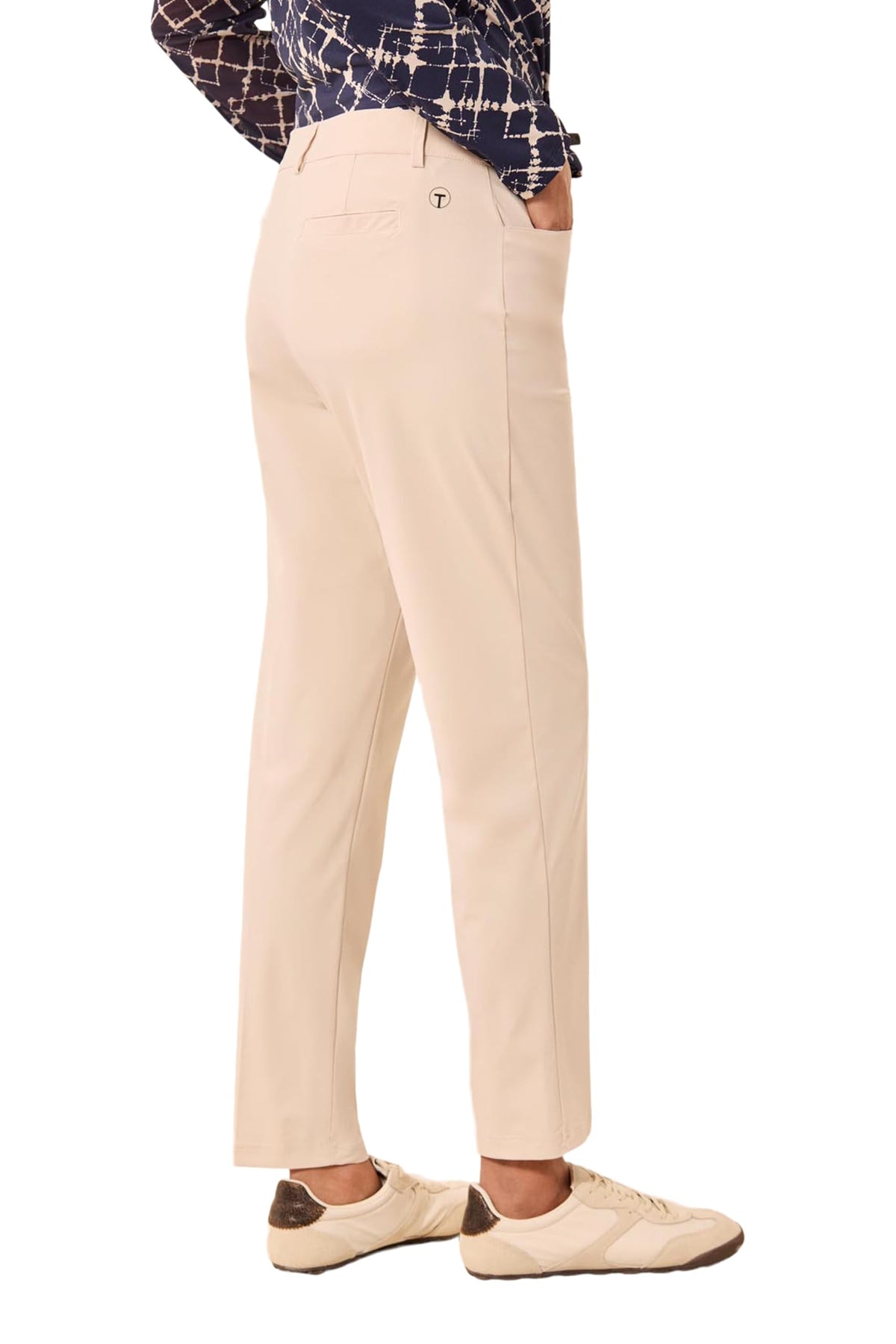 Tribal Women's Sport pant pocket detail showing hip and back welt pockets for essentials.