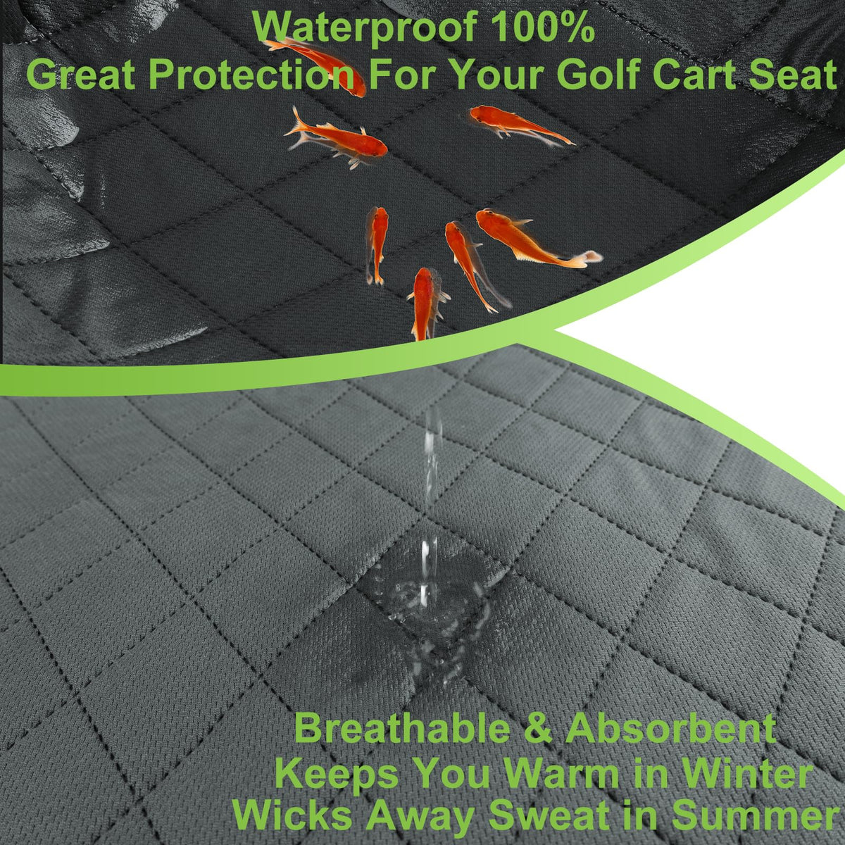 Triforde all-season cotton grey seat cover remains breathable in heat