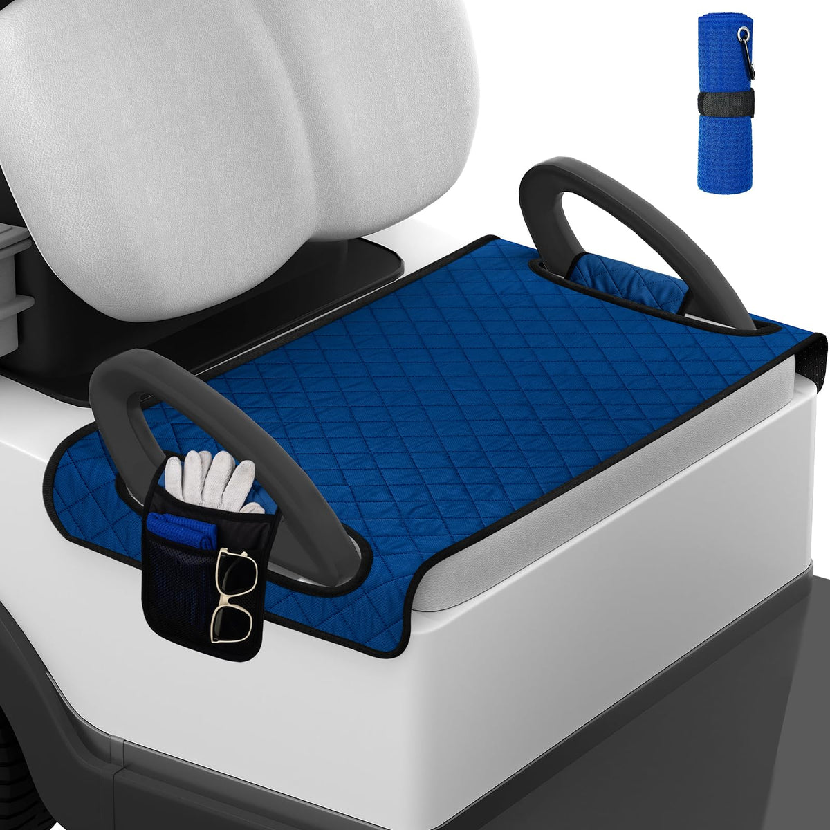 Triforde anti-slip golf cart seat cover secures seating on wet days