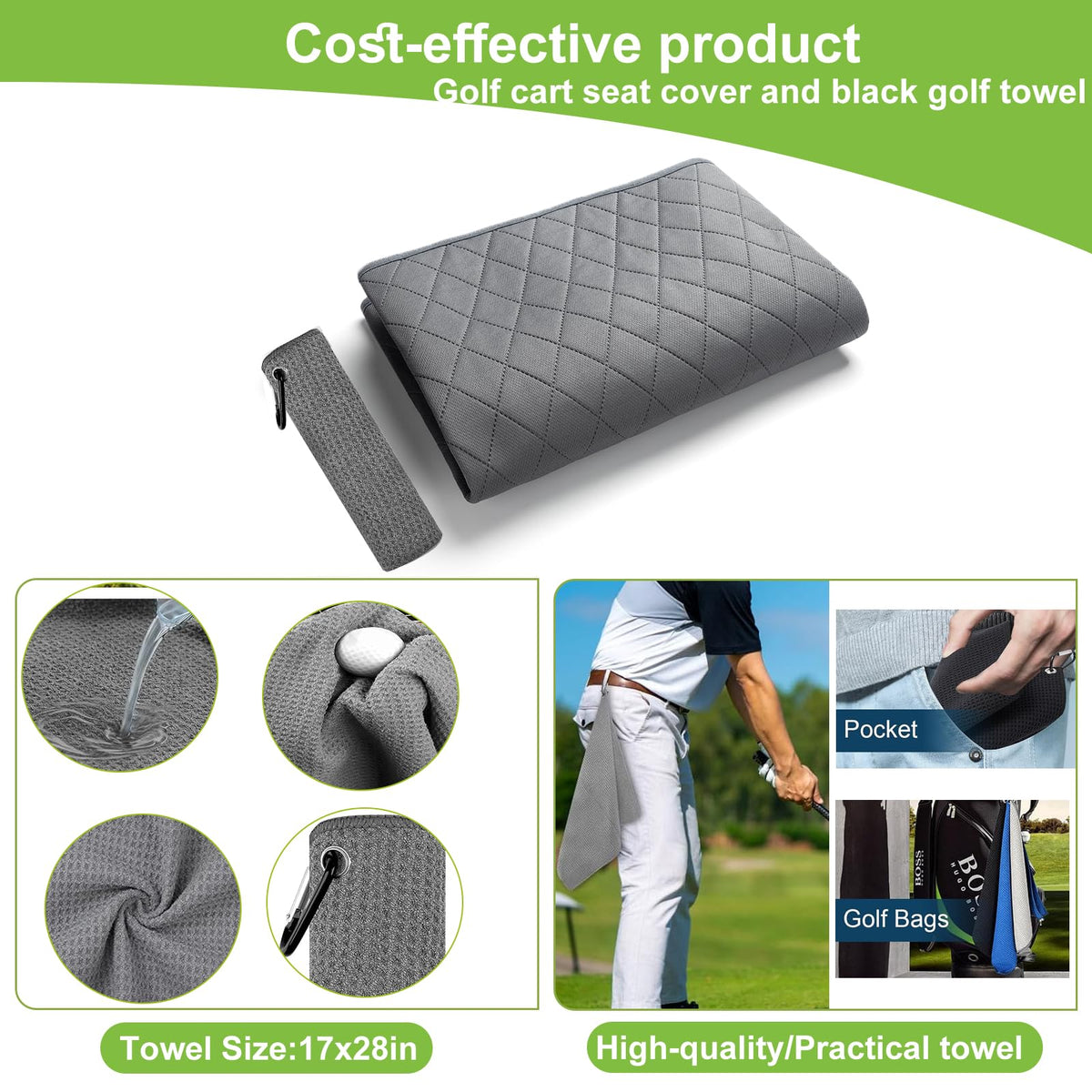 Triforde breathable cotton grey seat cover enhances comfort on long rounds