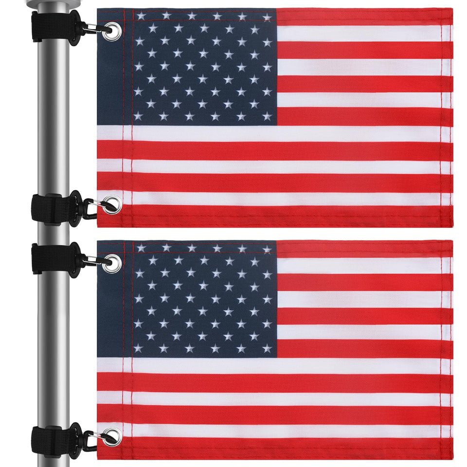 TRINKA golf cart flag with elastic strap for quick secure attachment on rides