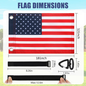 TRINKA two-pack flags for golf carts, boats, and bikes