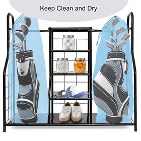 TRINKA two-pack golf bag cover set keeps gear organized during storage.