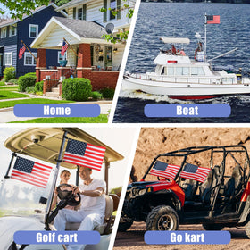 Versatile TRINKA flag use on multiple vehicles and activities