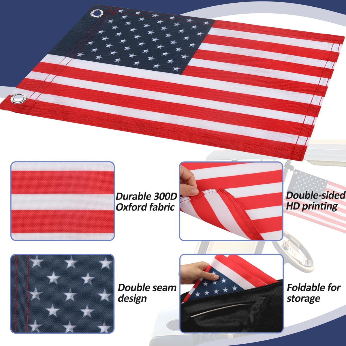 Durable Oxford fabric flag by TRINKA for weather resistance