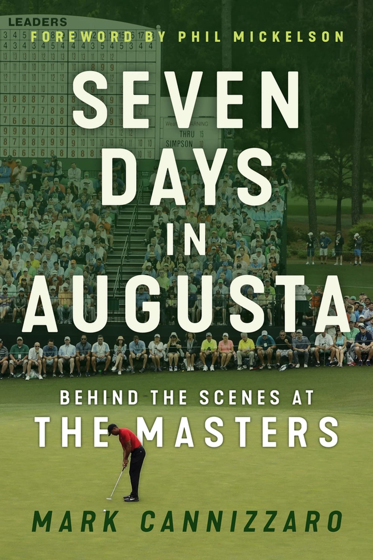 Triumph Books Seven Days in Augusta cover highlighting Masters week experience for golf fans.