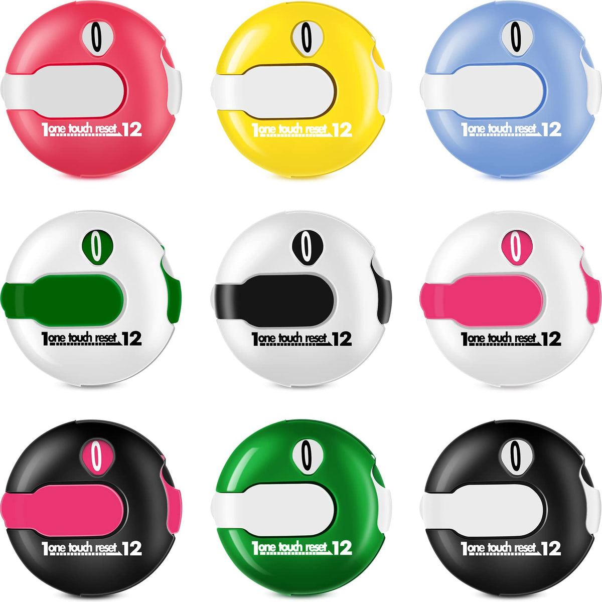 Trnayi golf score counter set attached to a glove for quick counting on course.