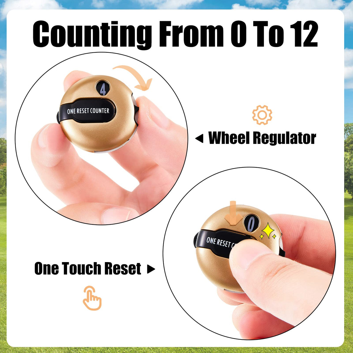 Trnayi mini 1.2-inch counter close-up, lightweight and portable.