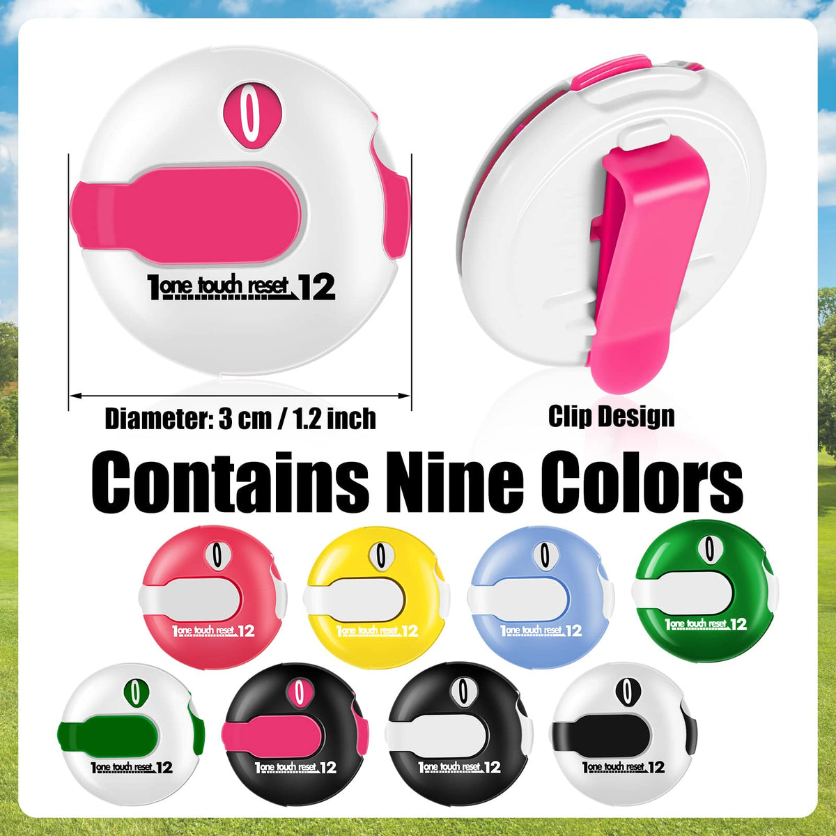Trnayi mini stroke counter with clip-on design stays secure during play.