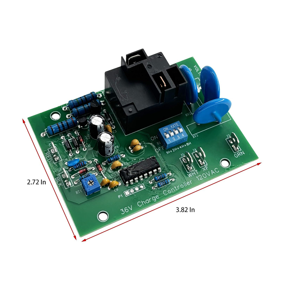 Trucktok 36V board—side view showing compact, easy swap.