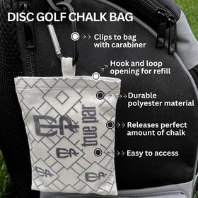 True Par Disc Golf Chalk Bag remains easy to clean and reuse between games.