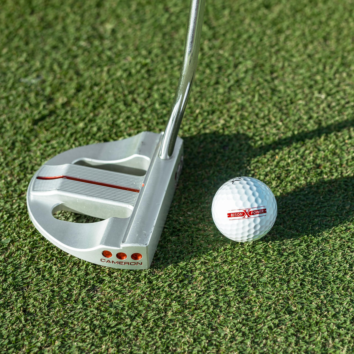 Trust Bison Power X ball on green demonstrating stopping power
