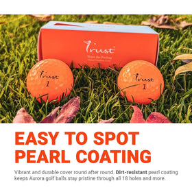 Trust Aurora Bright Orange 3-piece core emphasizing distance and feel