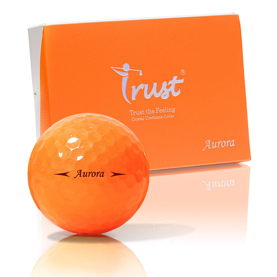 Trust Aurora Bright Orange closeup highlighting premium urethane feel and bold color.