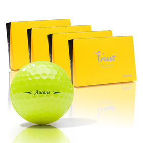 Trust Aurora Bright Yellow golf ball for high visibility on sunny fairways.