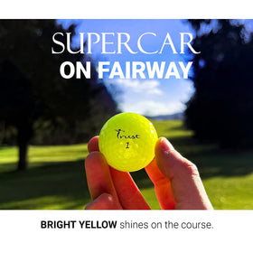 Trust high-visibility yellow aids quick tracking in grass and shade.