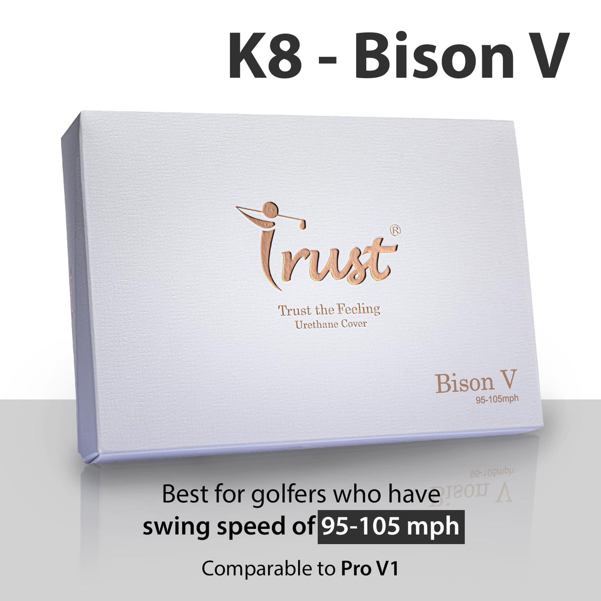 Trust I K8 Bison reactive core improves energy transfer for consistent distance.