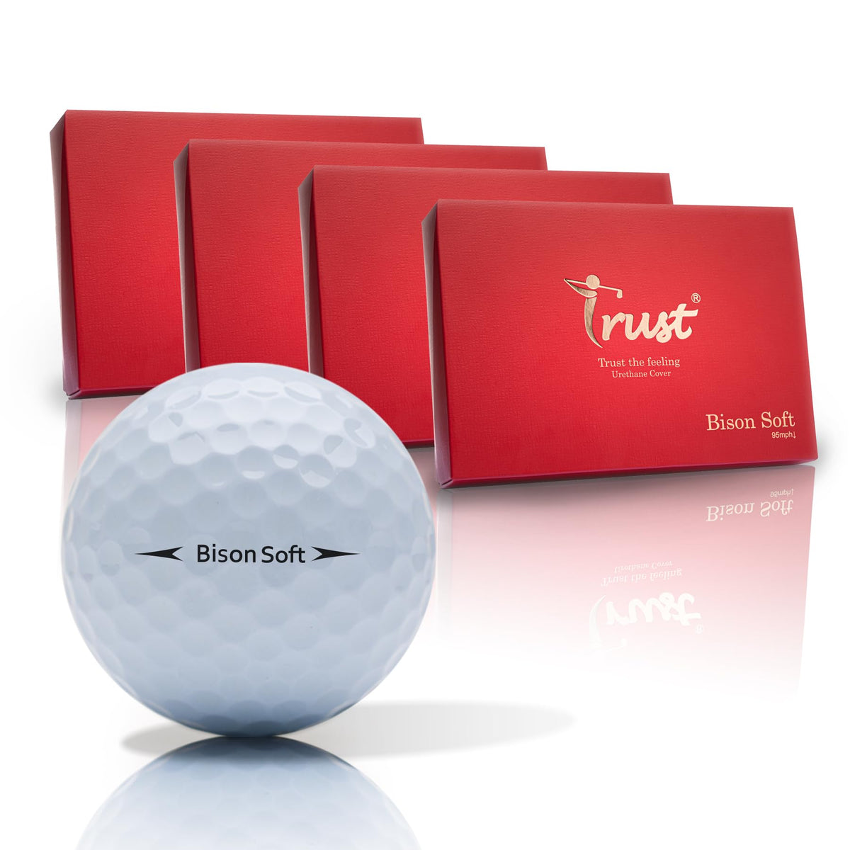 Trust Golf Ball K8 Bison Soft front view highlighting soft urethane cover for a smooth feel