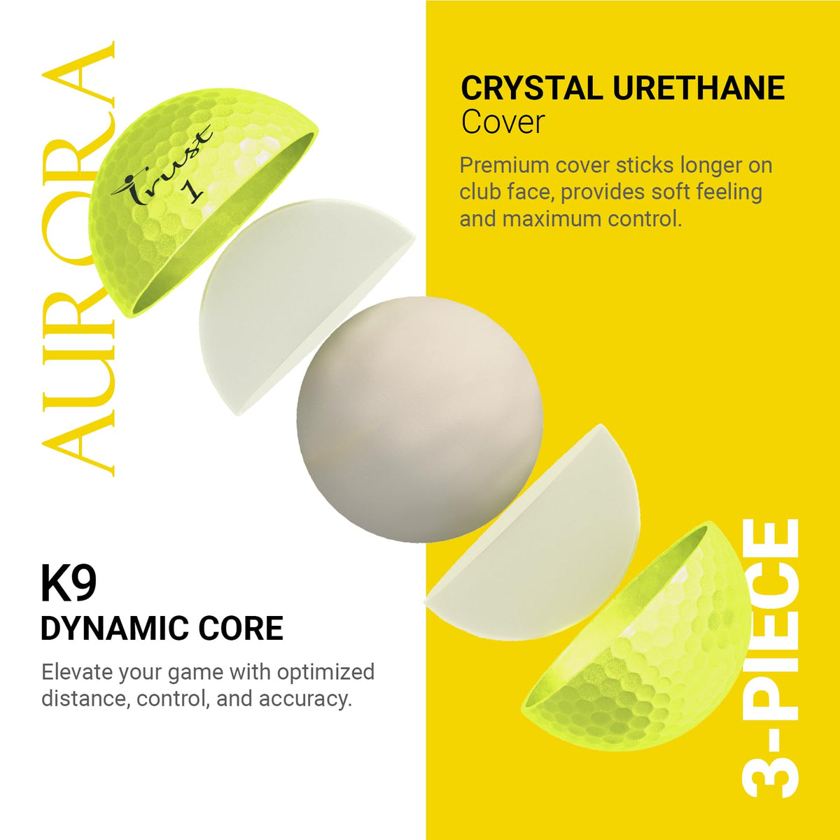 Trust soft-feel distance ball delivers smooth contact and longer shots.
