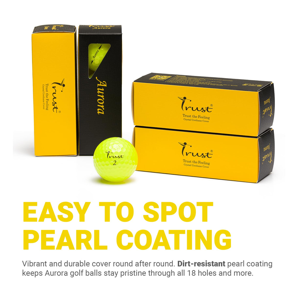 Trust three-piece-design ball blends soft feel with distance and control.