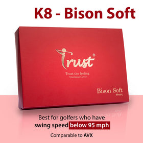 Trust K8 Bison Soft ball showing reactive core for better control