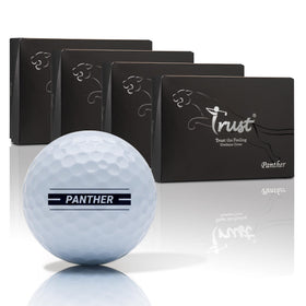 Trust Panther golf ball close-up of urethane cover highlighting premium feel