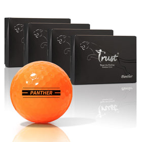 Trust Panther golf ball with urethane cover for greenside spin control.