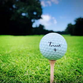 Trust Panther white finish ball with bright visibility on the course