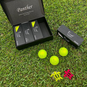 Trust Panther yellow four-dozen packaging ready for on-course use.