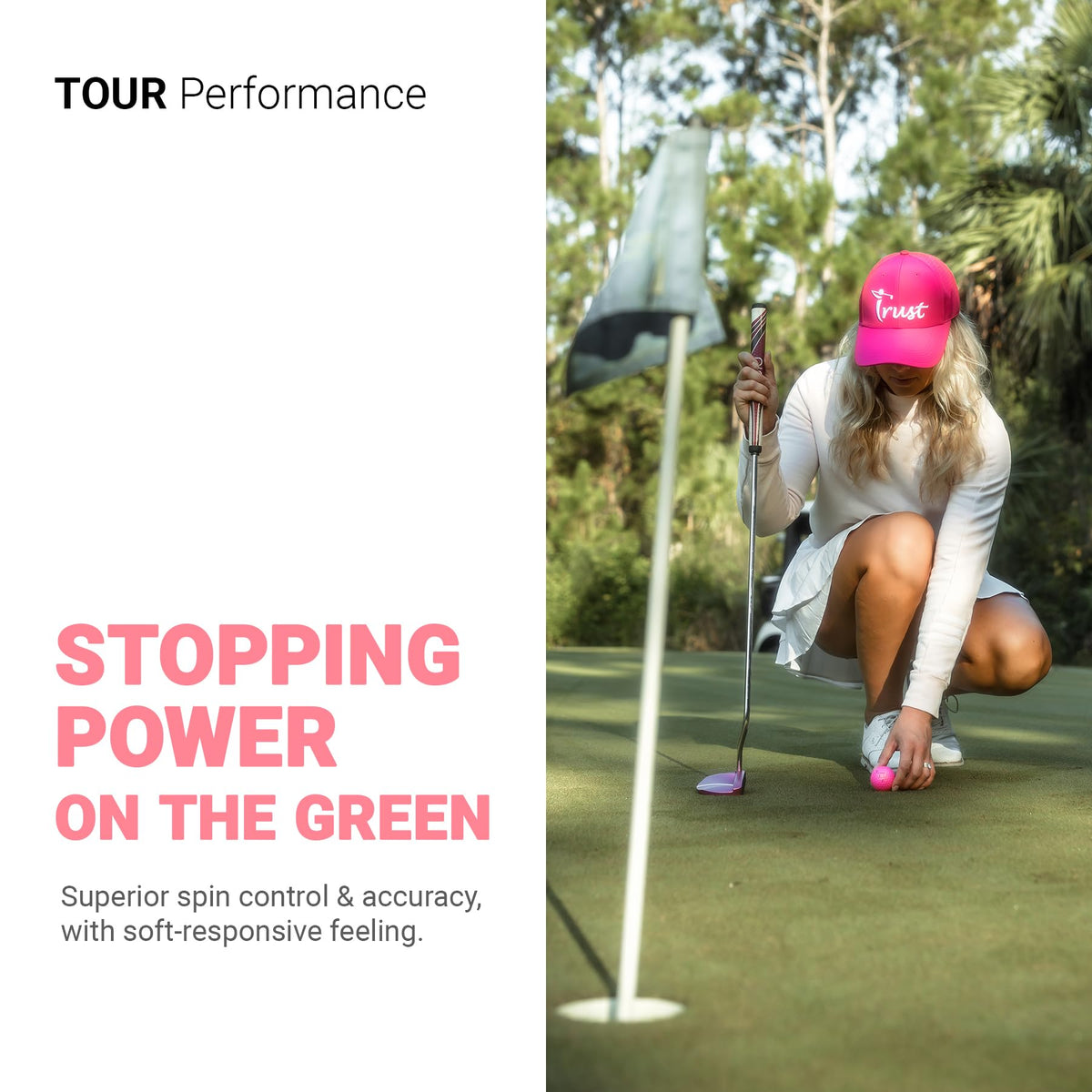 Trust Rosa three-piece design enhances greenside control and feel
