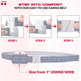 Truth KARMA vegan-friendly belt supports ethical fashion with versatile styling.