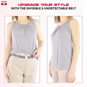 Truth KARMA no-show buckle keeps outfits streamlined and distraction-free.