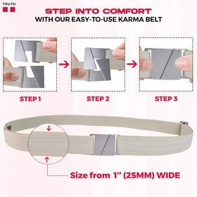 Truth KARMA no-show flat buckle close-up for a sleek, low-profile look