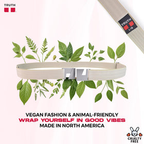 Truth KARMA belt on model demonstrates confidence and everyday wear